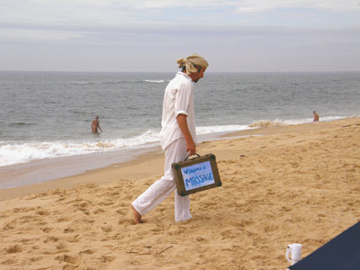 Masseur ambulant sur la plage